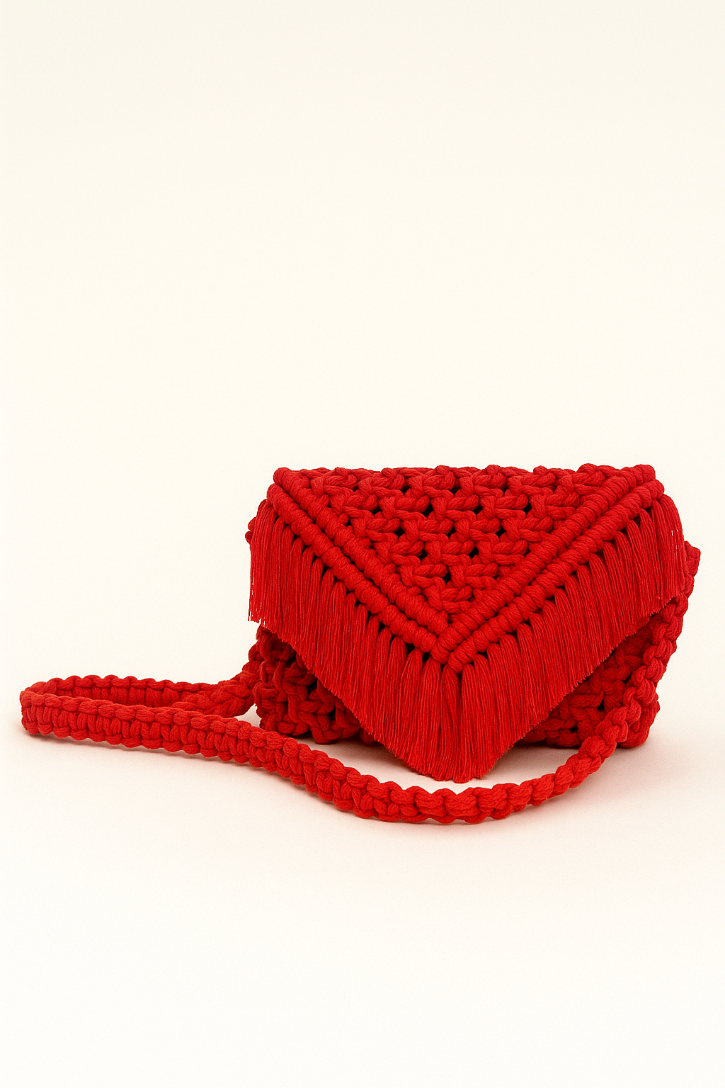Bolso de Macramé (Rojo Pasión) - Imagen 2